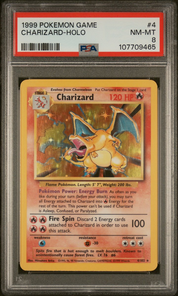Charizard Holo Game PSA 8