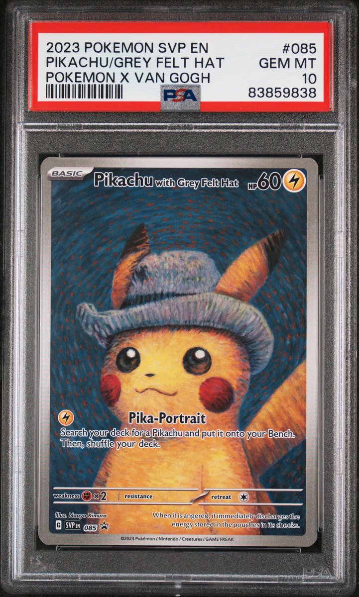 Pikachu with Grey Felt Hat FA SVP Black Star Promos PSA 10