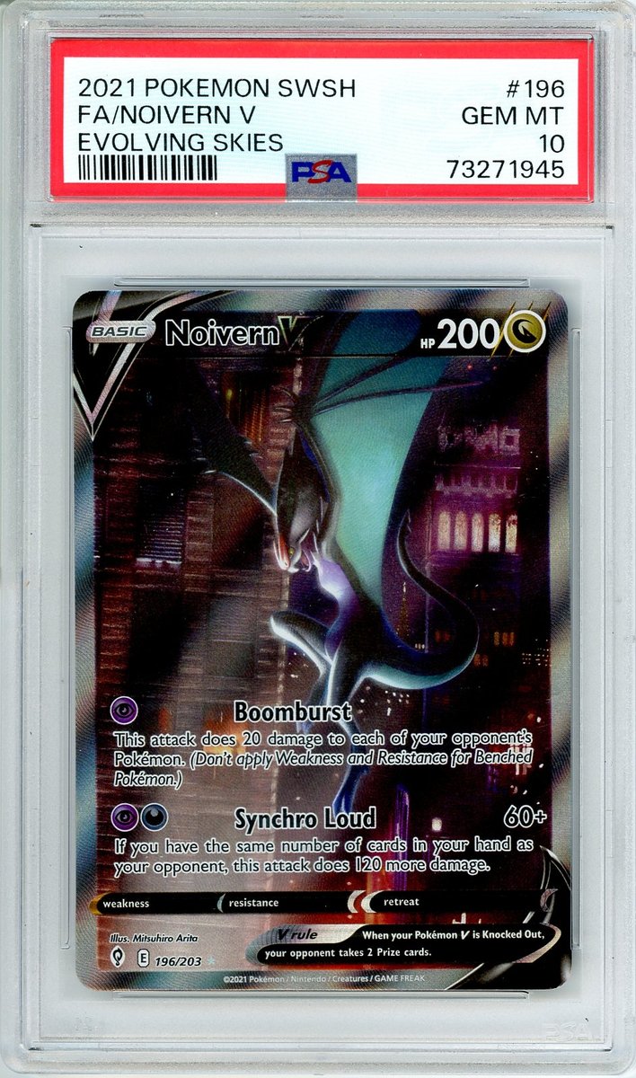 Noivern V FA Sword & Shield: Evolving Skies PSA 10