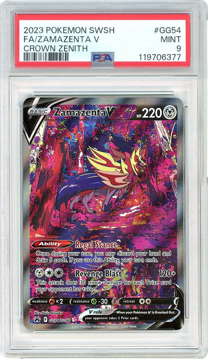 Full Art / Zamazenta V Sword and Shield Crown Zenith