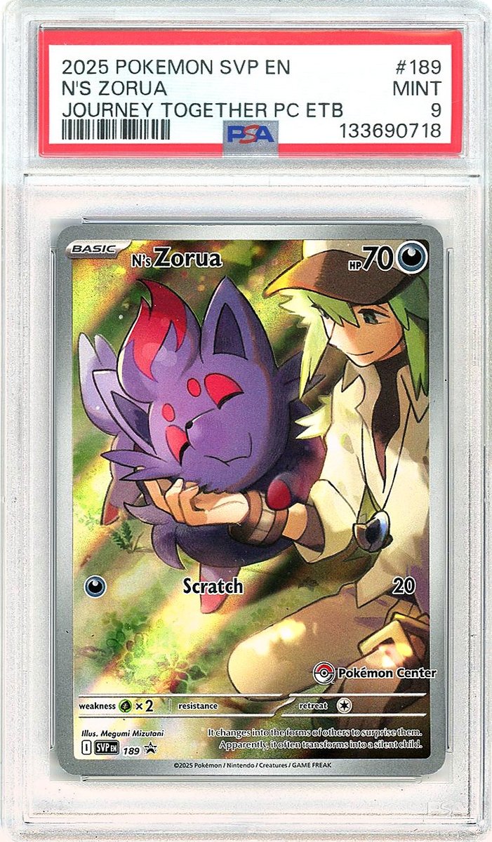 N's Zorua Journey Together Pokemon Center Elite Trainer Box Sv Black Star Promo