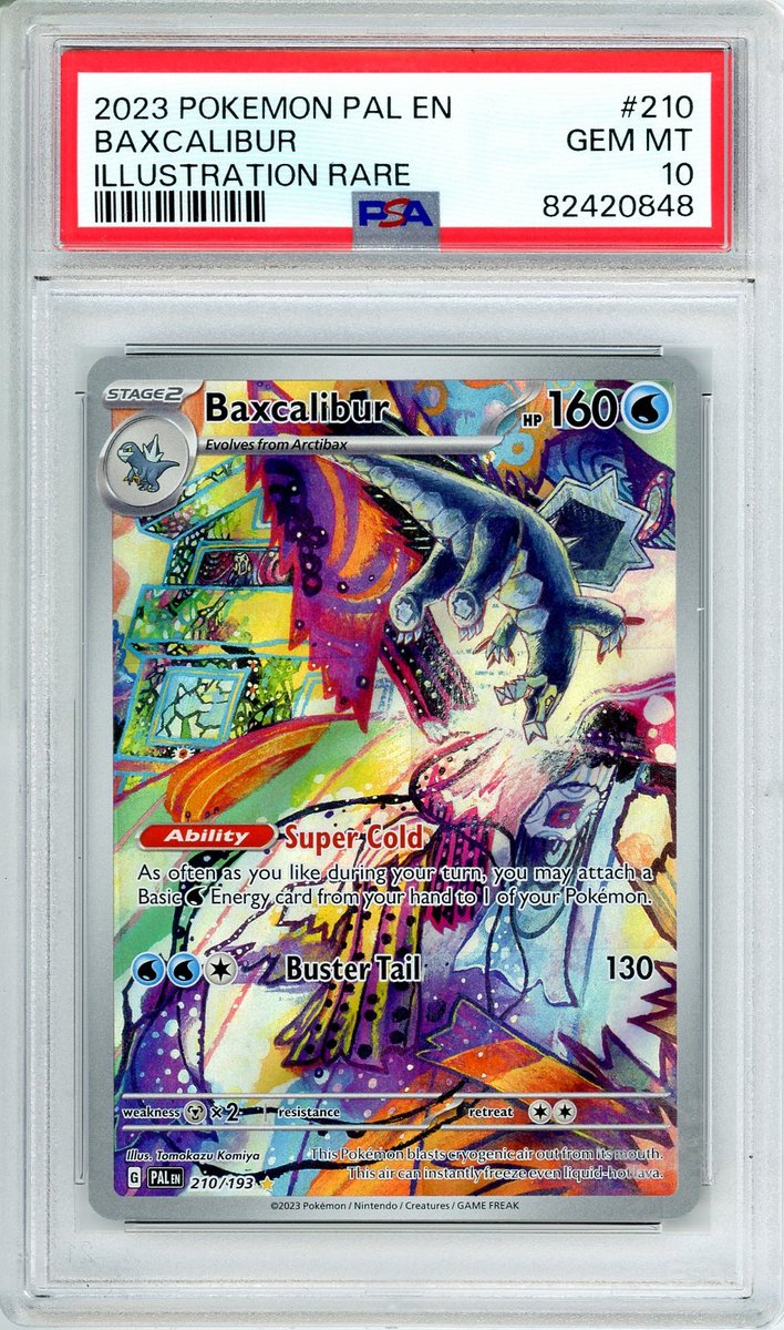 Baxcalibur IR Paldea Evolved PSA 10