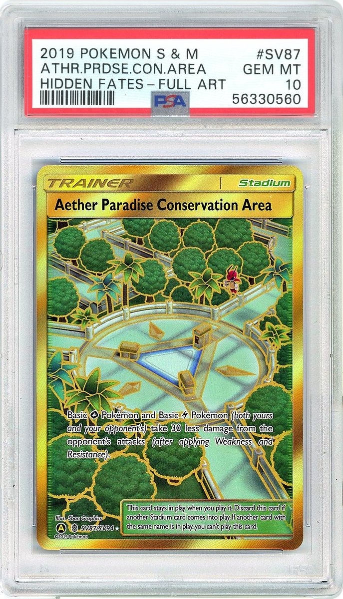 Aether Paradise Conservation Area SV Sun & Moon: Hidden Fates PSA 10
