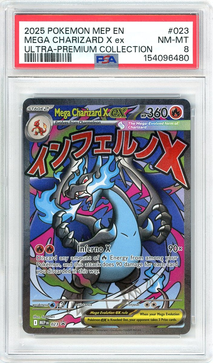 Mega Charizard X Ex Mega Charizard X Ex Ultra-Premium Collection Me Black Star Promo PSA 8