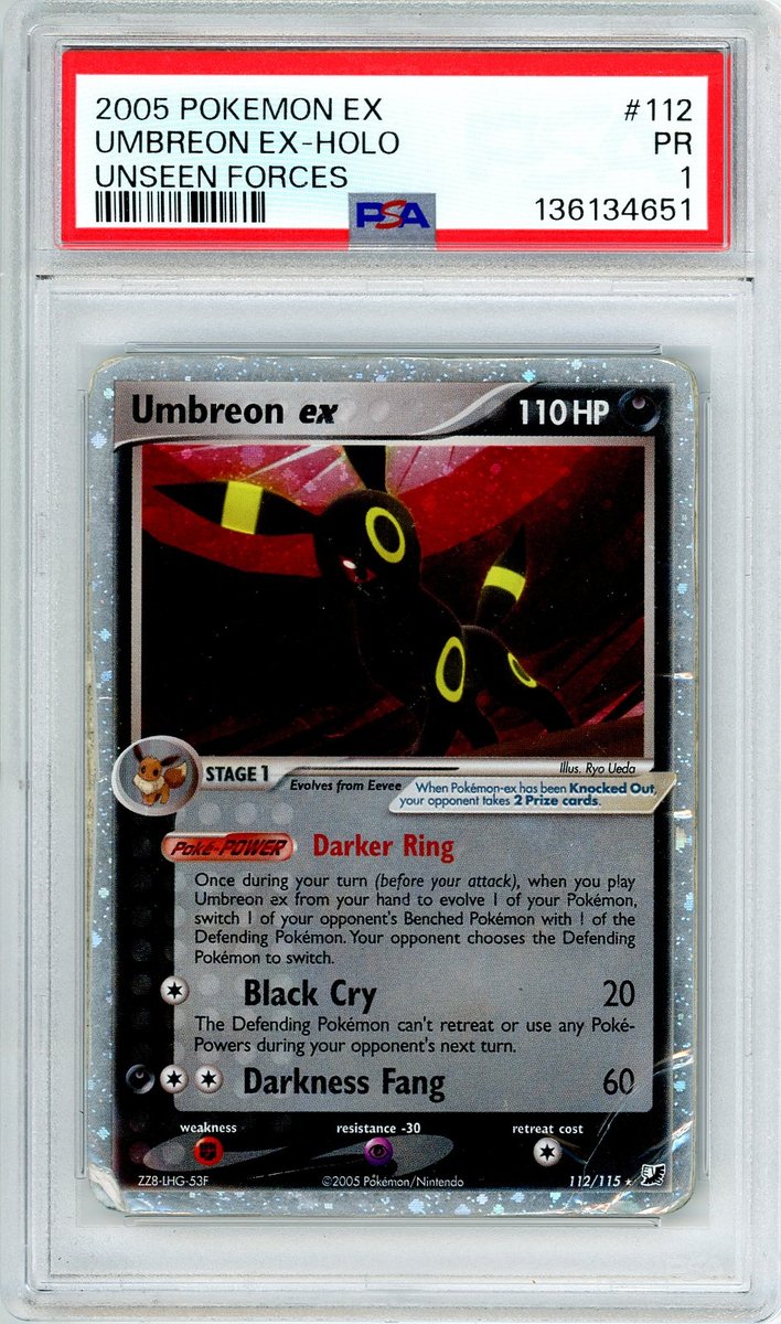 Umbreon Ex Unseen Forces Ex Unseen Forces PSA 1