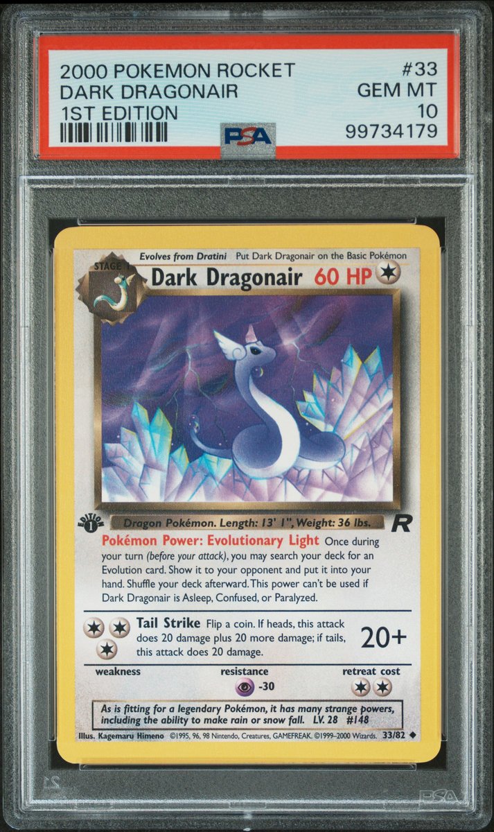 Dark Dragonair 1st Edition Rocket PSA 10