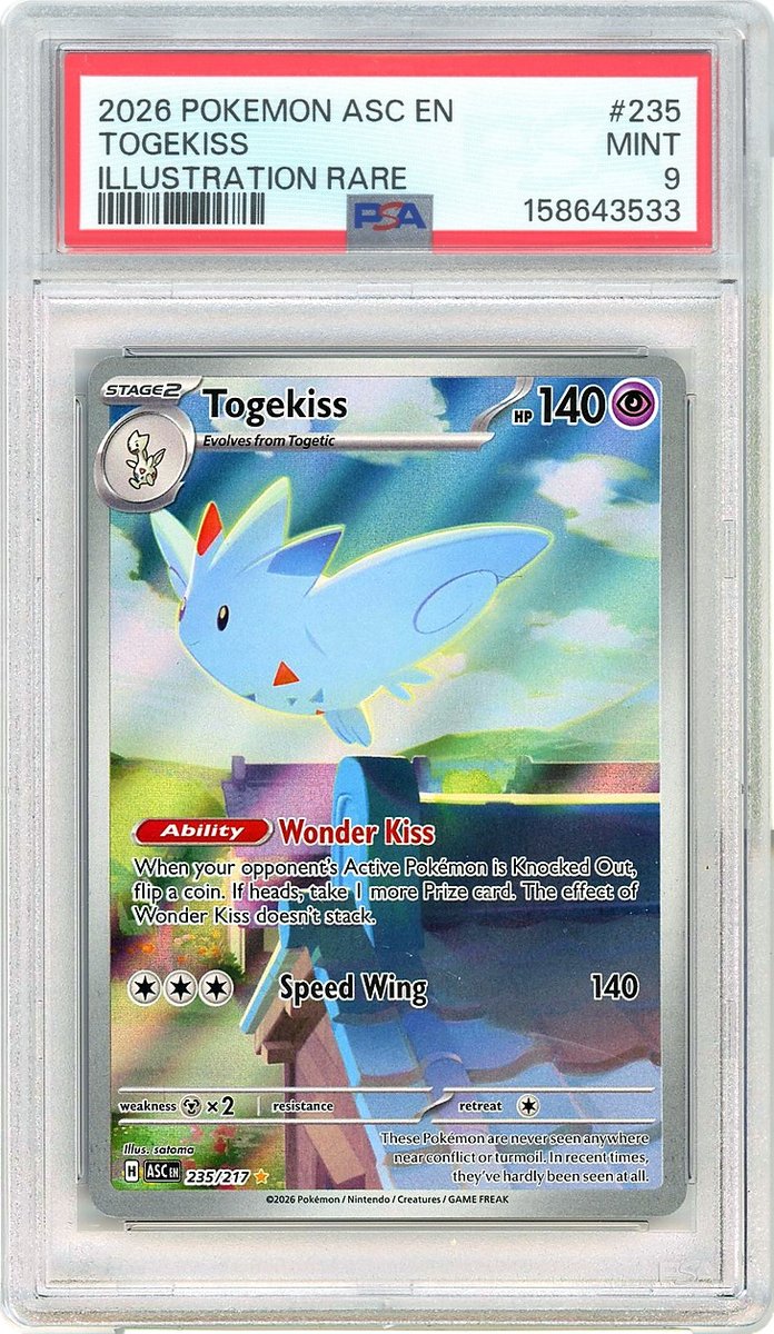 Togekiss IR Ascended Heroes PSA 9