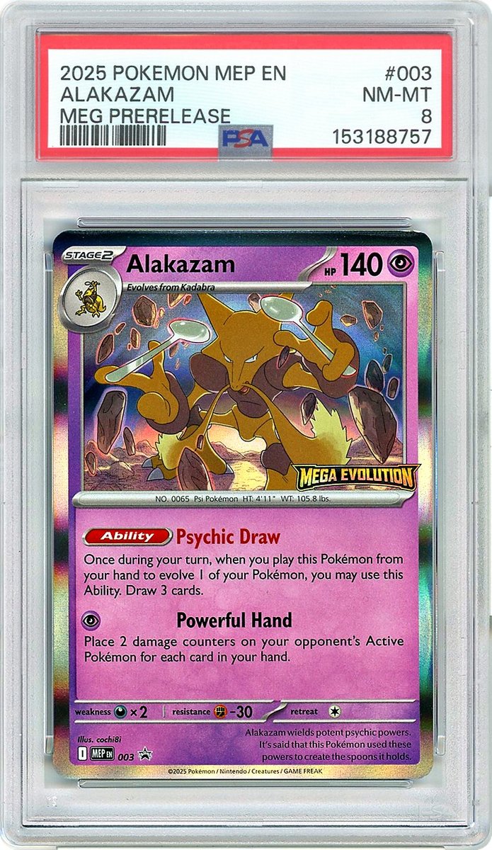 Alakazam Mega Evolution Prerelease Me Black Star Promo