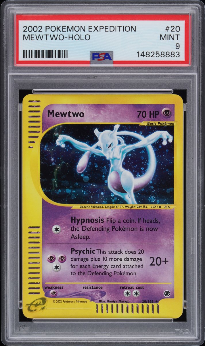 Mewtwo Holo Expedition PSA 9