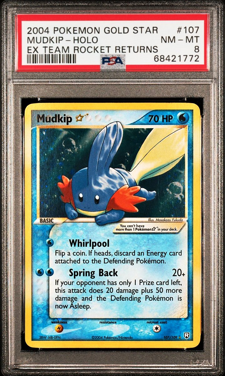 Mudkip Gold Star Holo Team Rocket Returns