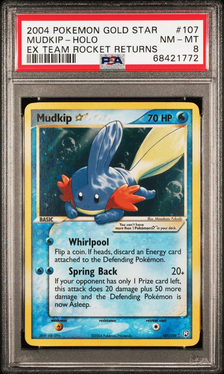 Mudkip Gold Star Holo Team Rocket Returns 10