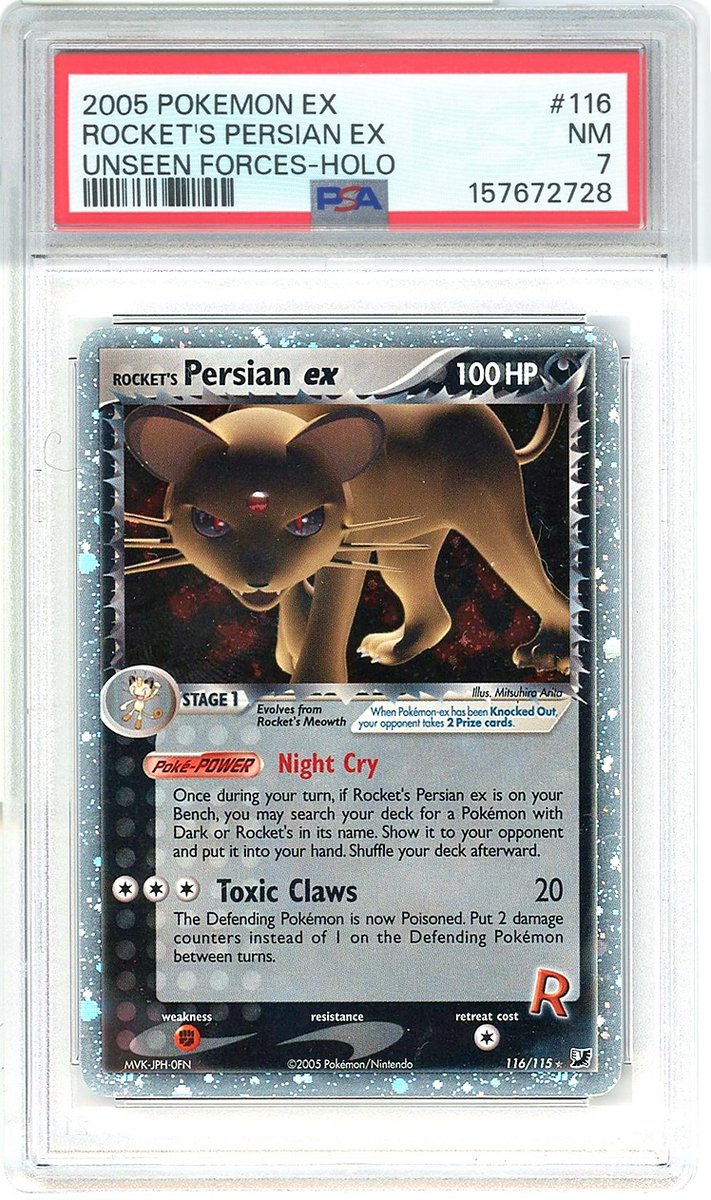 Rocket's Persian Ex Holo Ex Unseen Forces PSA 7