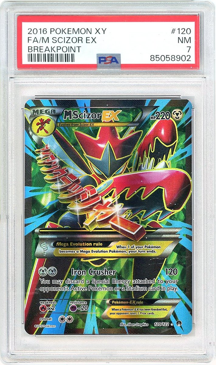 Full Art / M Scizor Ex Xy Breakpoint PSA 7