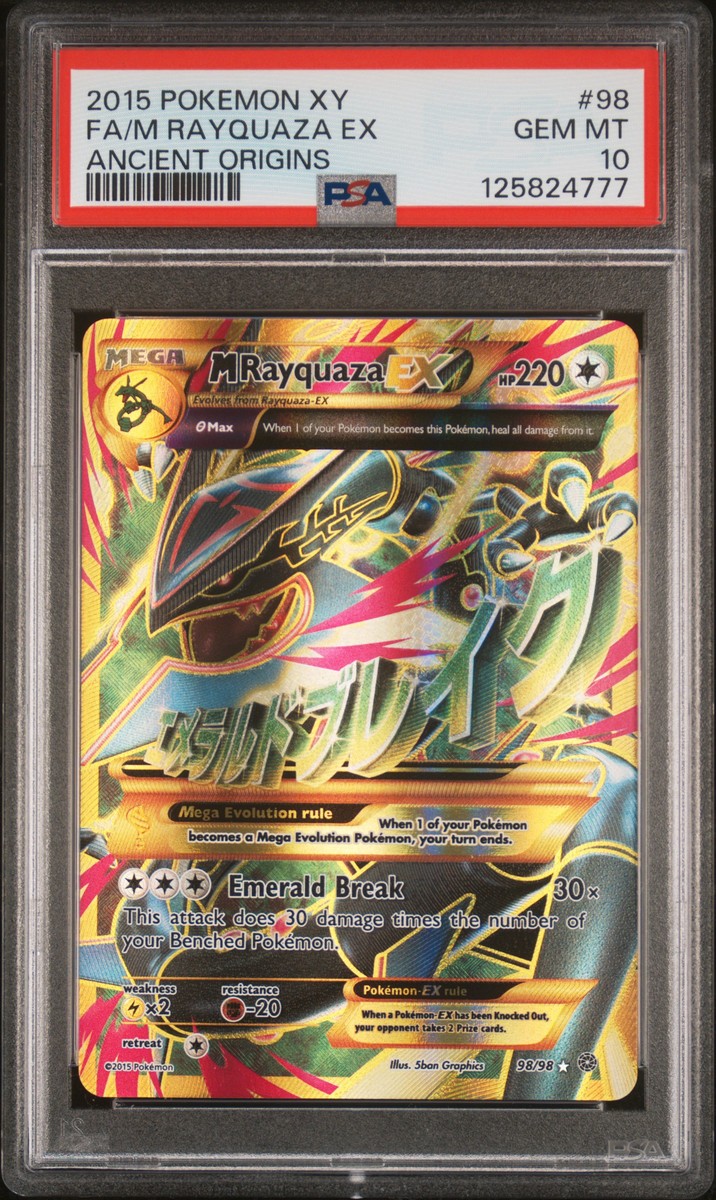 Full Art / M Rayquaza Ex Xy Ancient Origins PSA 10
