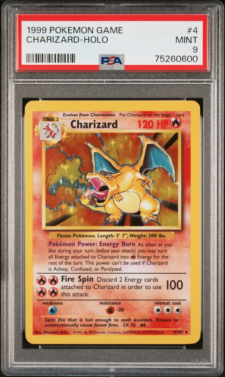 Charizard Holo Game PSA 9