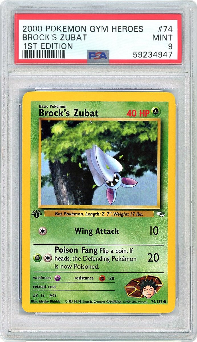 Brock's Zubat 1st Edition Gym Heroes