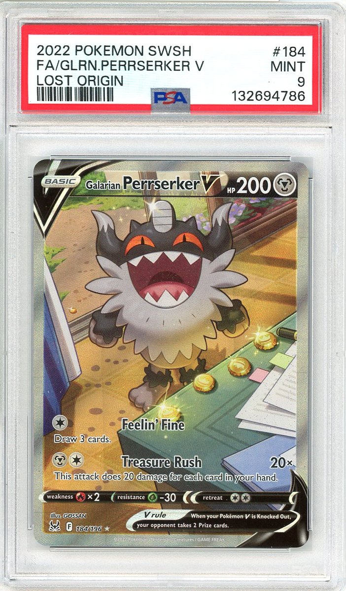 Full Art / Galarian Perrserker V Sword & Shield Lost Origin
