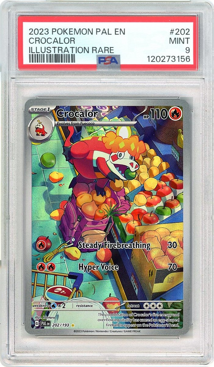 Crocalor IR Paldea Evolved PSA 9