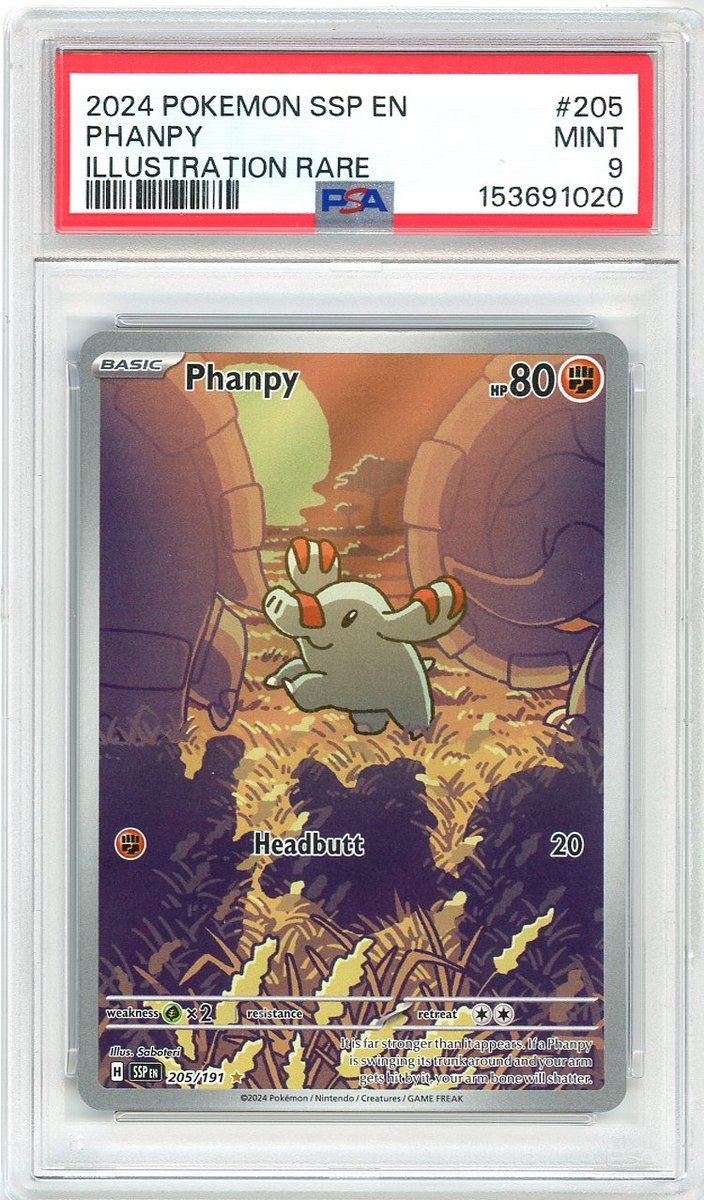 Phanpy IR Surging Sparks PSA 9