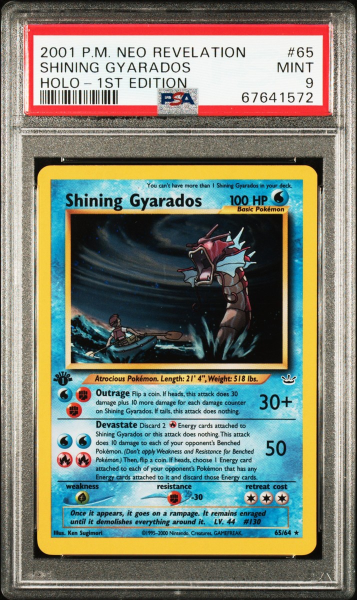 2001 P.M. NEO REVELATION SHINING GYARADOS HOLO-1ST EDITION