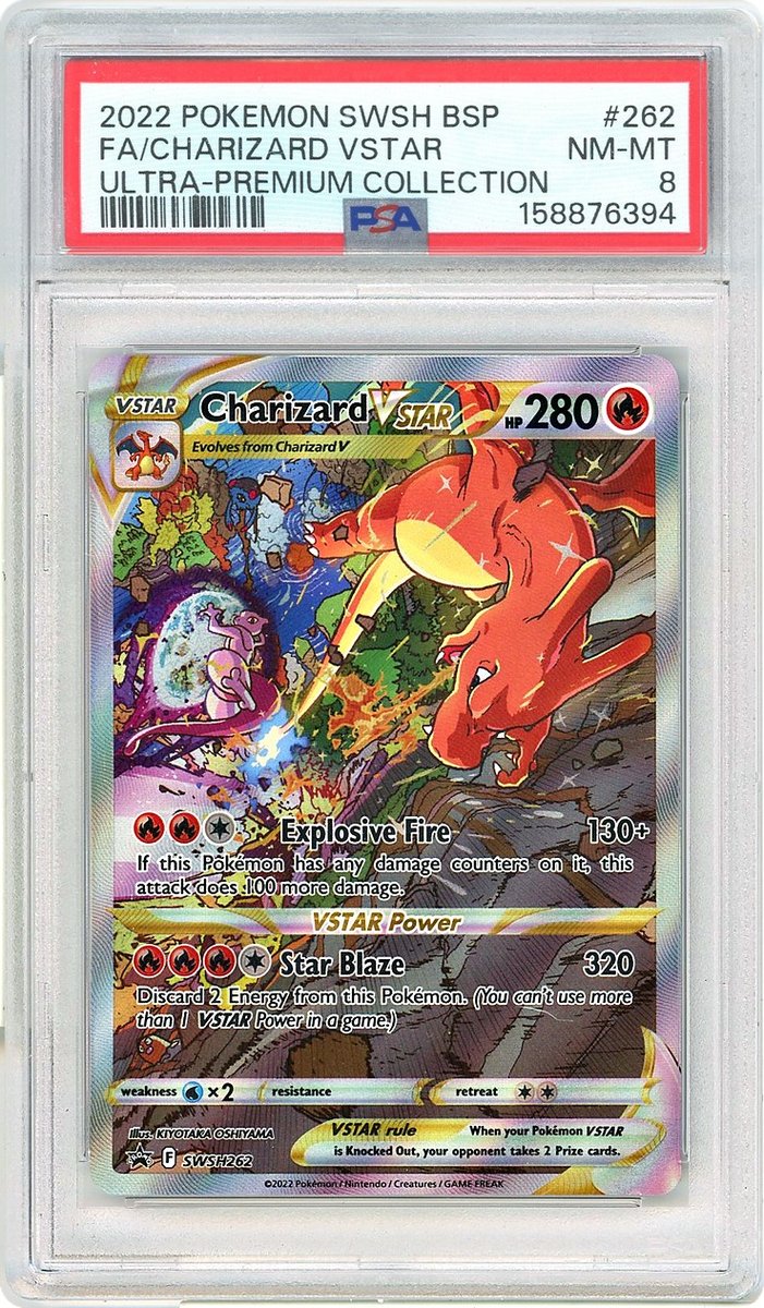 Full Art / Charizard VSTAR Sword & Shield Ultra-Premium Collection-Charizard Swsh Black Star Promo PSA 8
