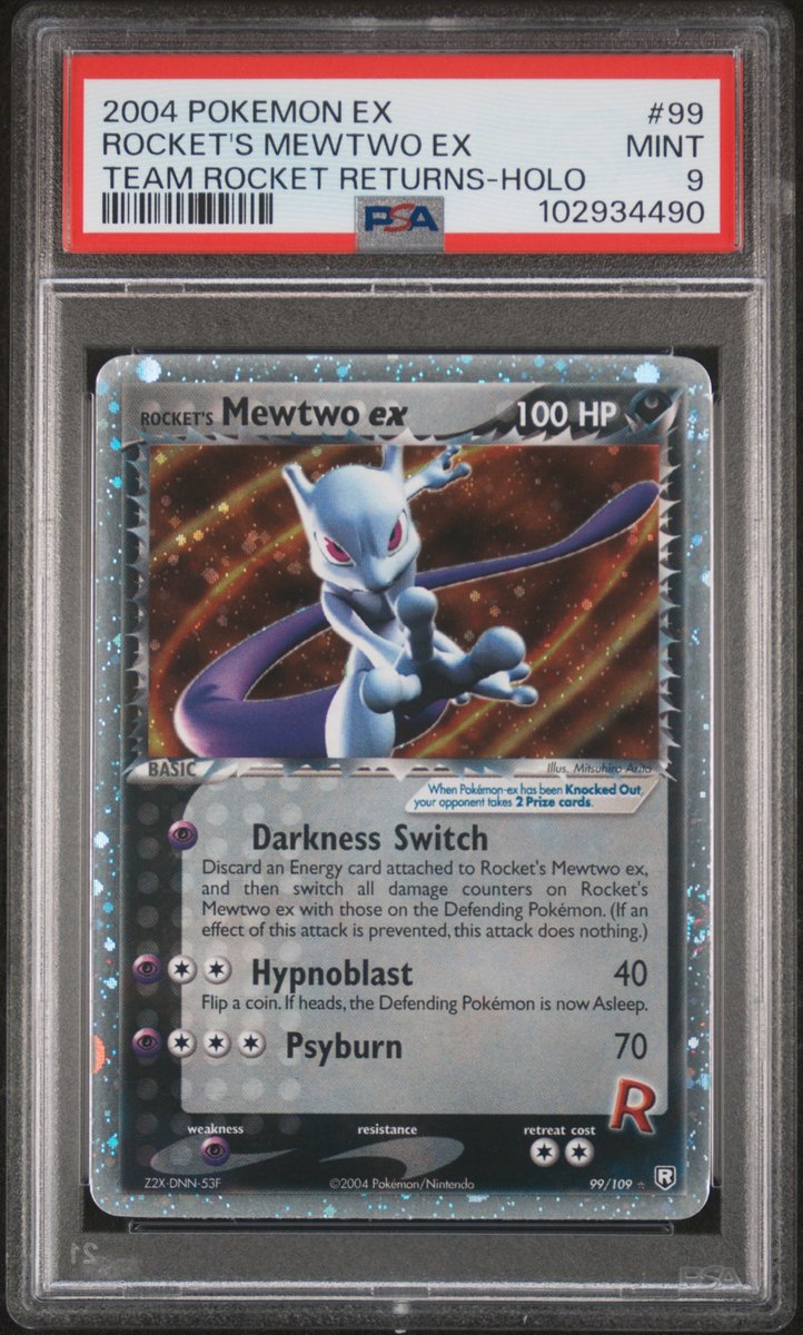 Rocket's Mewtwo ex Ex Team Rocket Returns PSA 9