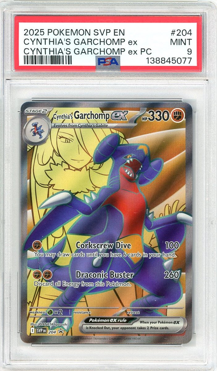 Cynthia's Garchomp Ex Cynthia's Garchomp Ex Premium Collection Sv Black Star Promo PSA 9