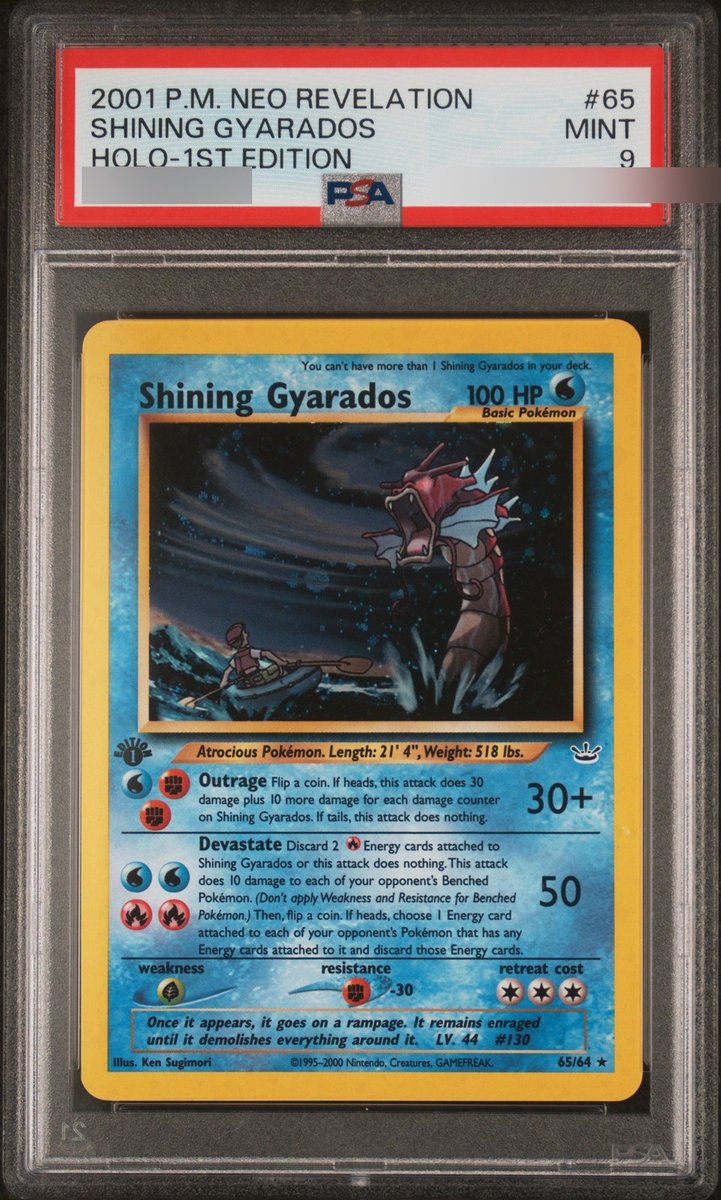 2001 P.M. NEO REVELATION SHINING GYARADOS HOLO-1ST EDITION