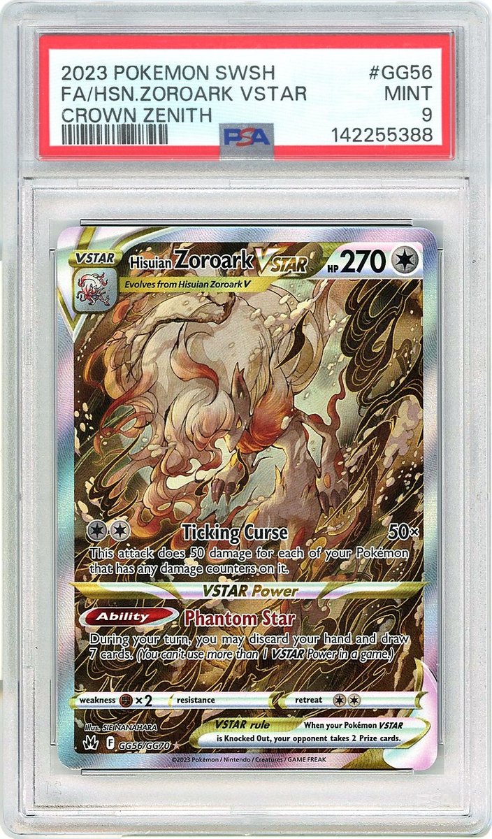 Full Art / Hisuian Zoroark VSTAR Sword and Shield Crown Zenith