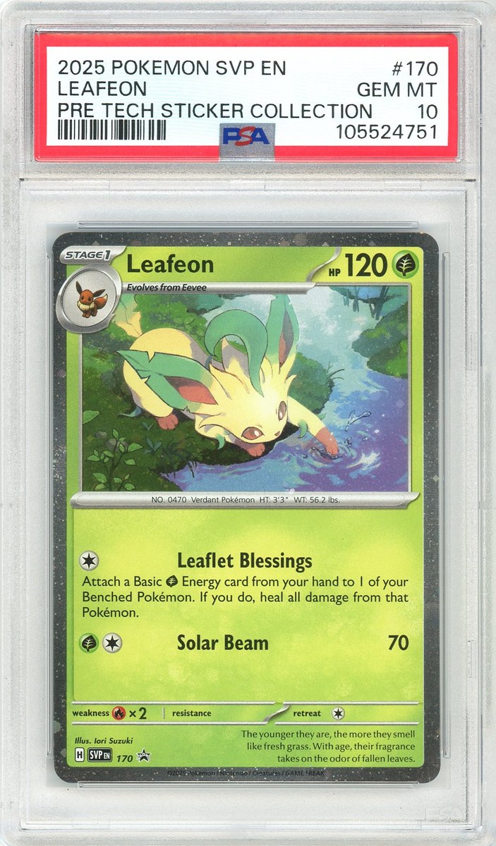 Leafeon Prismatic Evolutions Tech Sticker Collection Sv Black Star Promo PSA 10