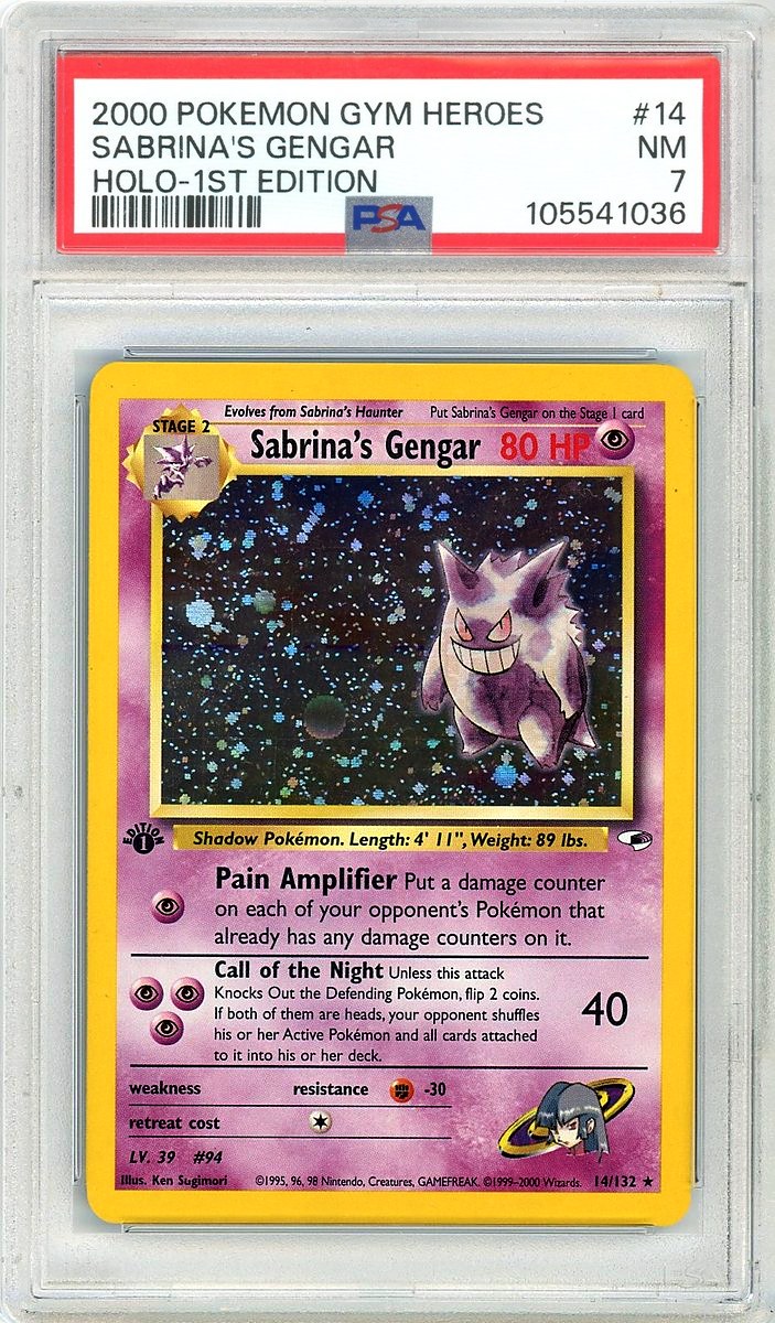 Sabrina's Gengar Holo-1st Edition Gym Heroes