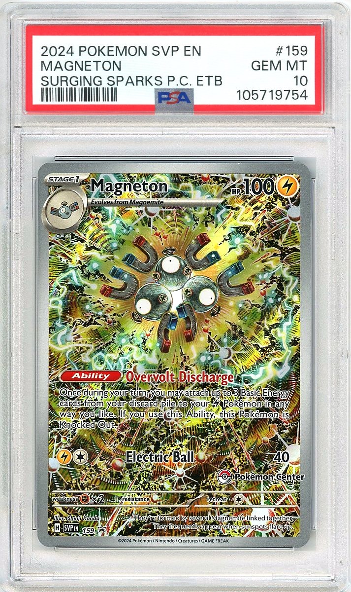 Magneton Surging Sparks Pokemon Center Elite Trainer Box Sv Black Star Promo PSA 10