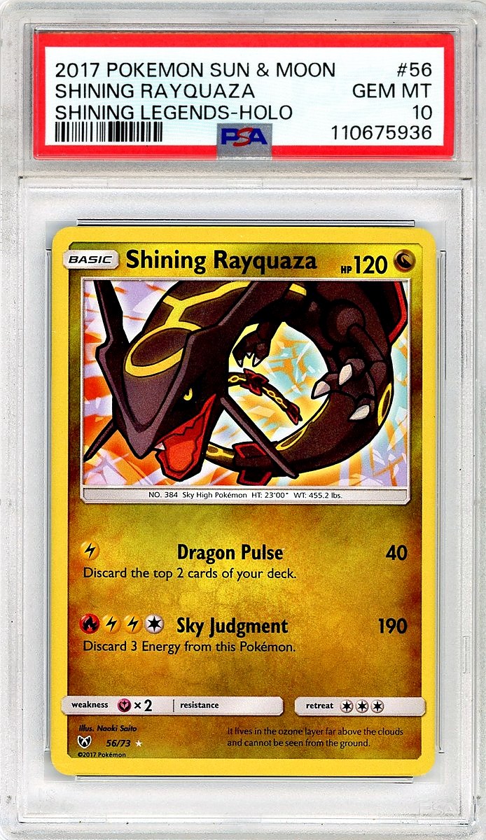 Shining Rayquaza Holo Sun & Moon Shining Legends