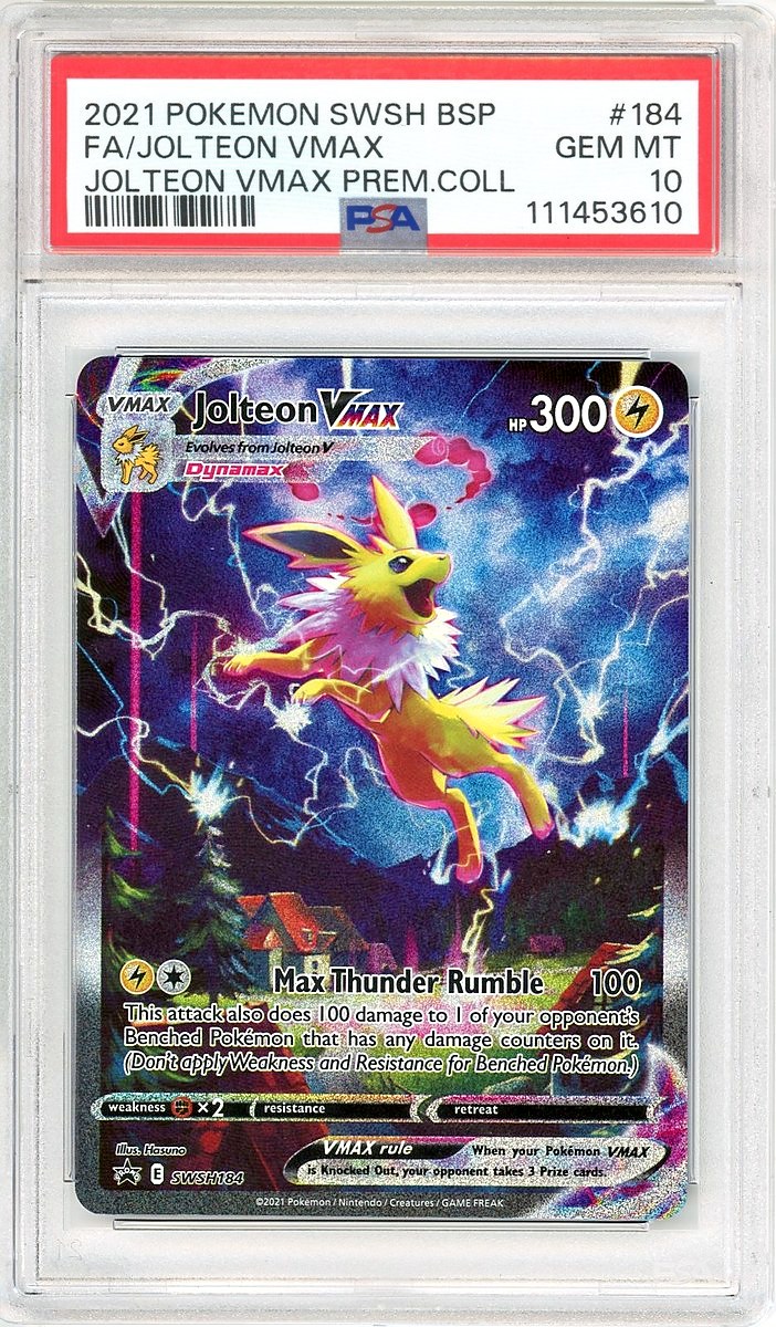 Full Art / Jolteon VMAX Jolteon Vmax Premium Collection Swsh Black Star Promo