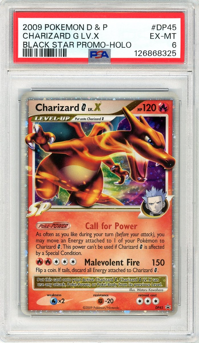 Charizard G Lv.x Holo Diamond & Pearl Black Star Promo PSA 6