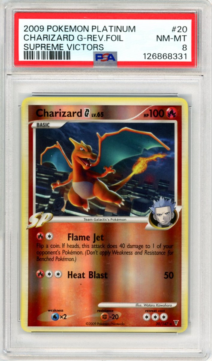 Charizard G-Reverse Foil Platinum Supreme Victors PSA 8