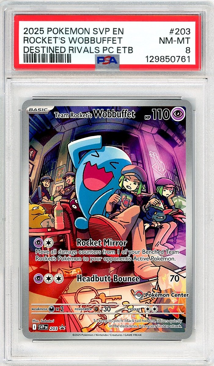 Team Rocket's Wobbuffet Destined Rivals Pokemon Center Elite Trainer Box Sv Black Star Promo
