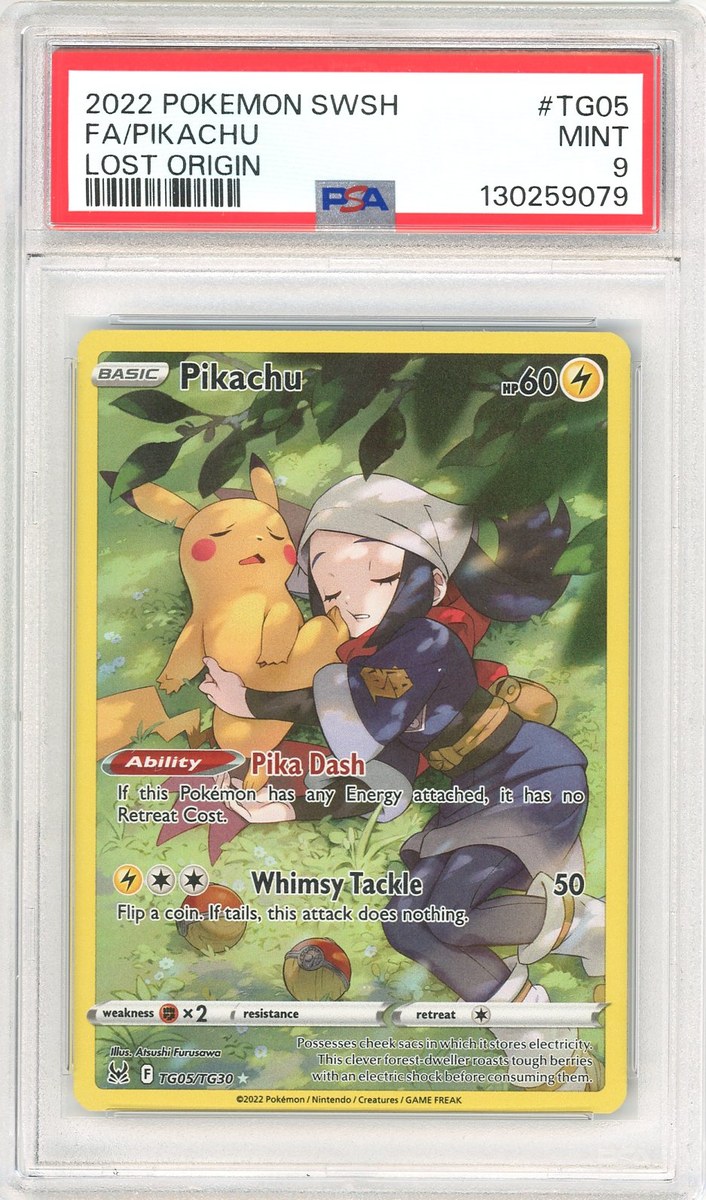 Full Art / Pikachu Lost Origin Sword & Shield Lost Origin PSA 9