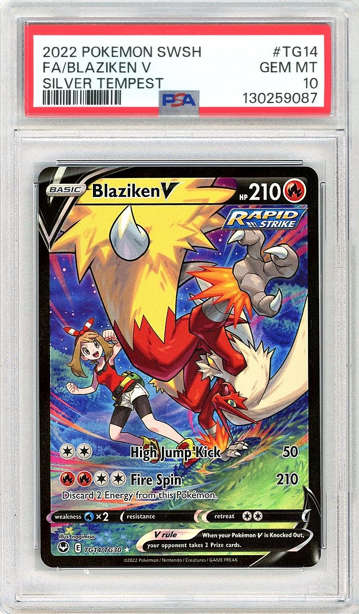 Full Art / Blaziken V Silver Tempest Sword & Shield Silver Tempest PSA 10