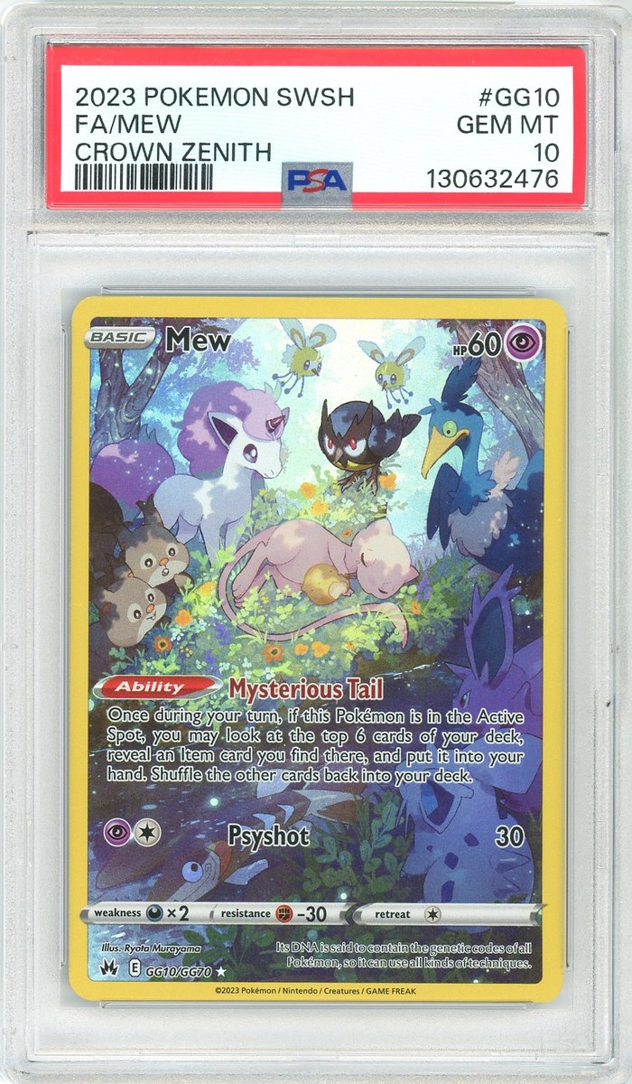 Full Art / Mew Crown Zenith Sword and Shield Crown Zenith PSA 10