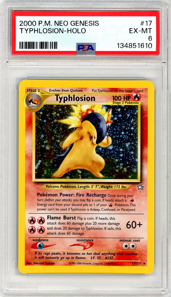 Typhlosion Holo Neo Genesis PSA 6