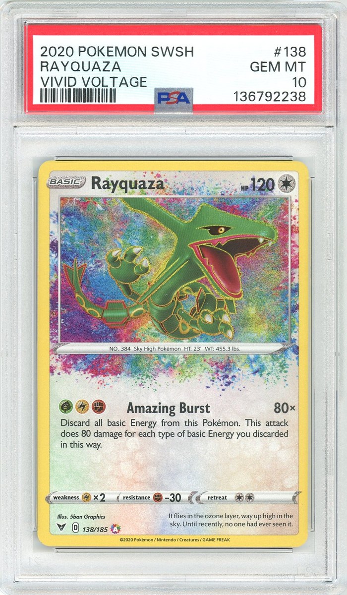 Rayquaza VIVID Voltage Sword & Shield VIVID Voltage PSA 10