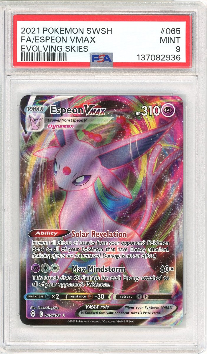 Full Art / Espeon VMAX Evolving Skies Sword & Shield Evolving Skies PSA 9