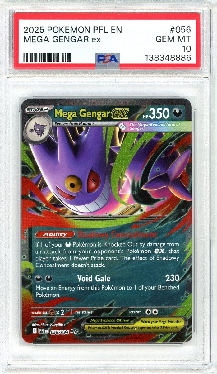 Mega Gengar Ex Phantasmal Flames PSA 10