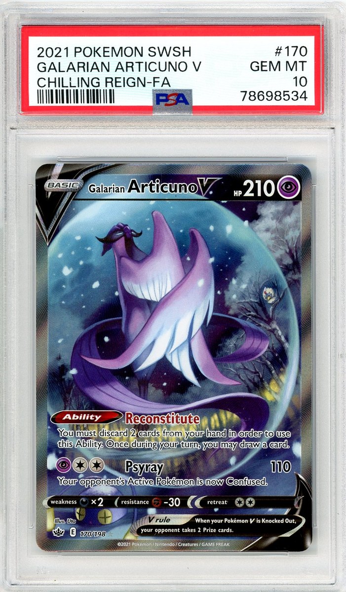 Full Art / Galarian Articuno V Sword & Shield Chilling Reign