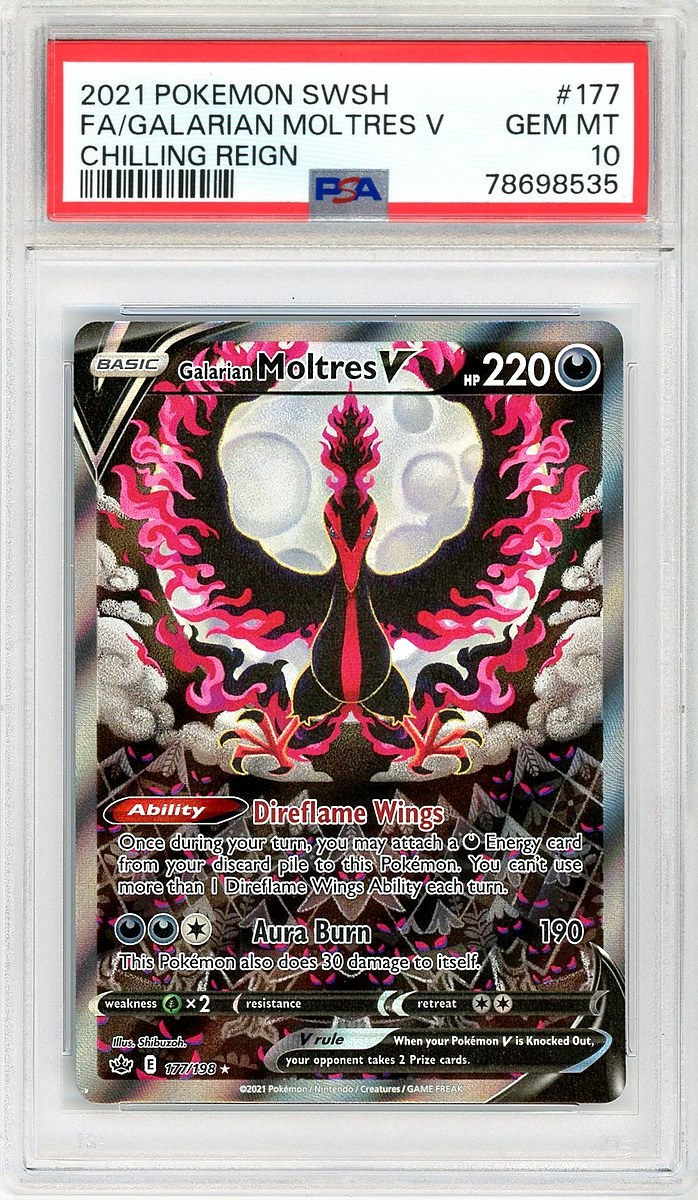Full Art / Galarian Moltres V Chilling Reign Sword & Shield Chilling Reign