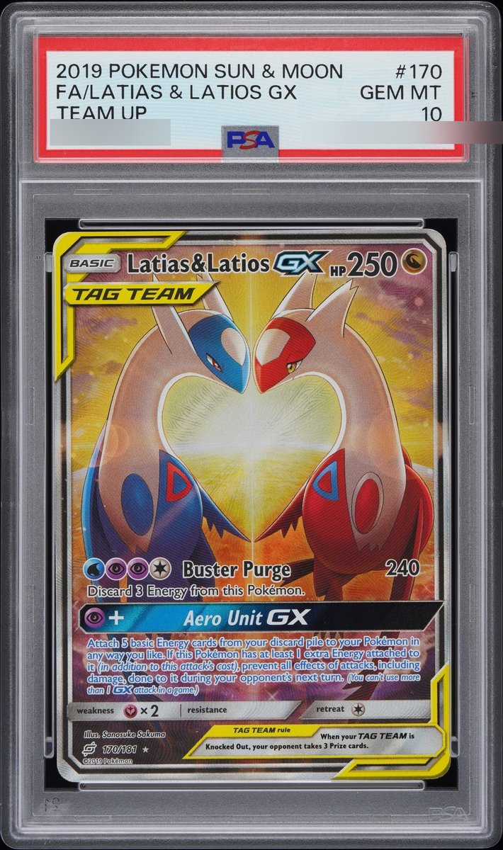 2019 Pokemon Sun & Moon FA/Latias & Latios GX Team Up