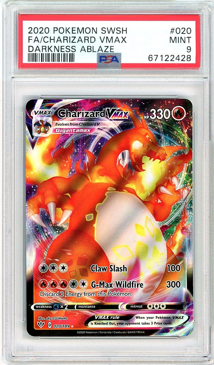Charizard VMAX FA Sword & Shield: Darkness Ablaze PSA 9