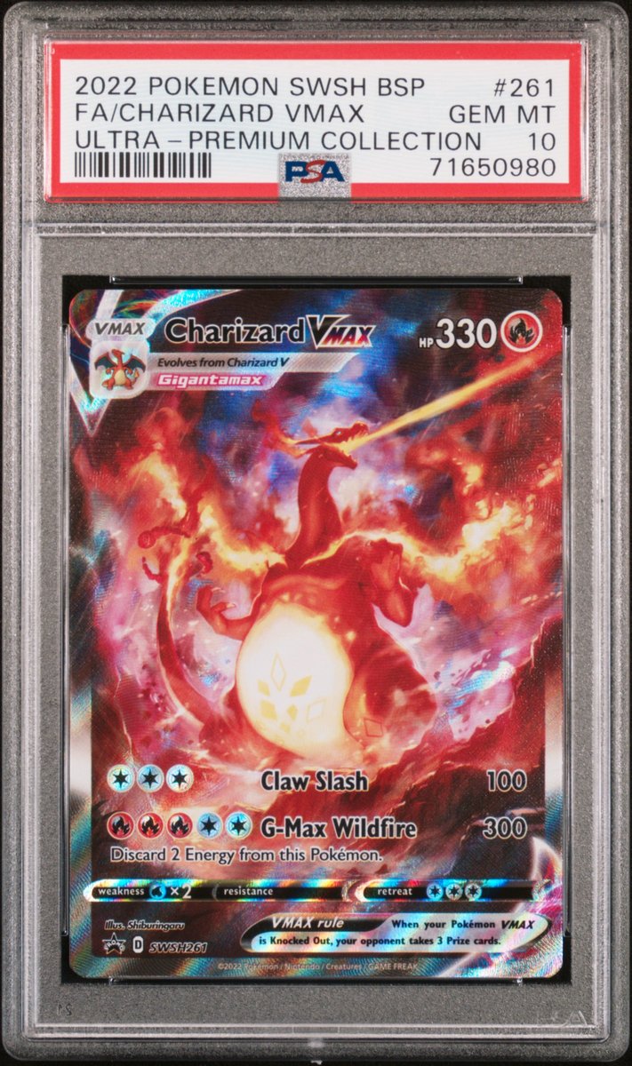 Full Art / Charizard VMAX Sword & Shield Ultra-Premium Collection-Charizard Swsh Black Star Promo PSA 10