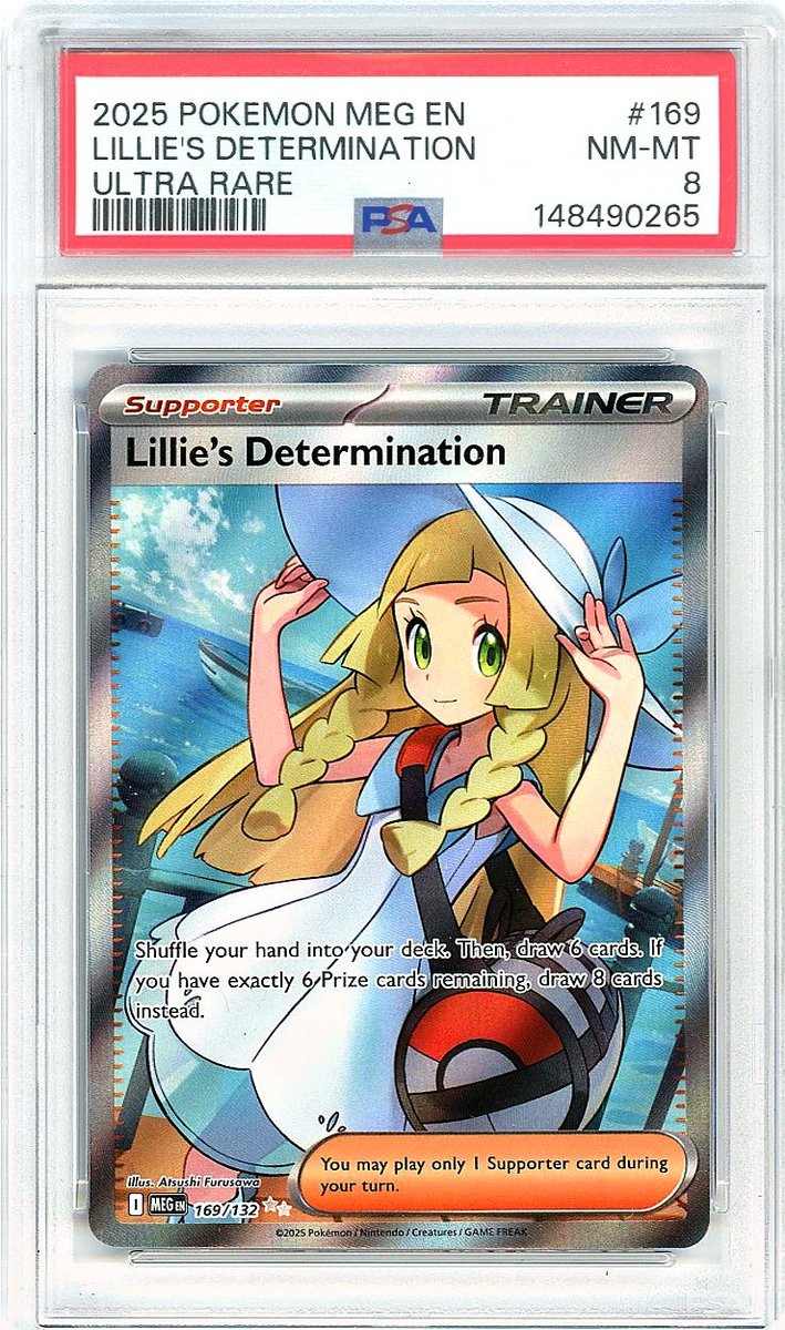 Lillie's Determination UR Mega Evolution PSA 8